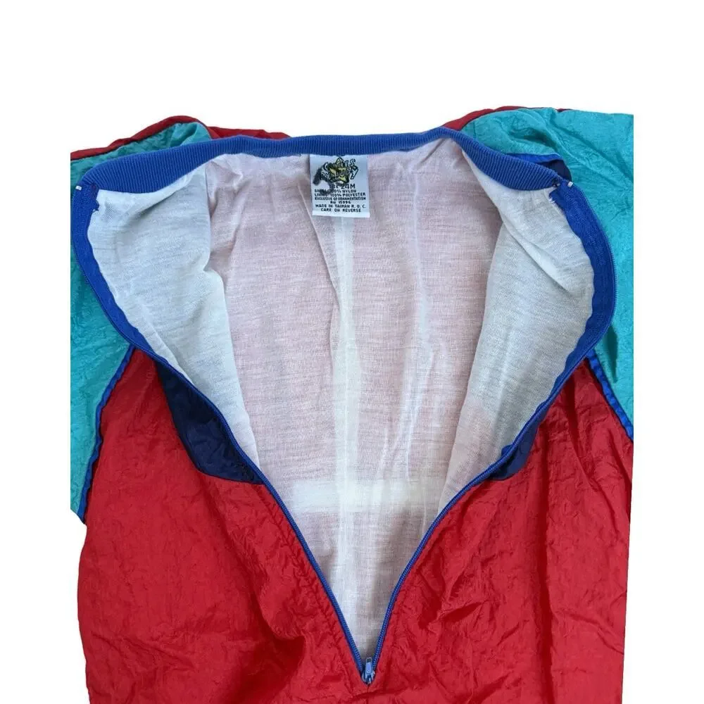 Vintage 90s Cuties By Judy Baby Windbreaker Suit Colorblock Nylon Retro
